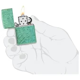 فندک زیپو آرمورکیس Zippo Map Design 48917 — تصویر ۵