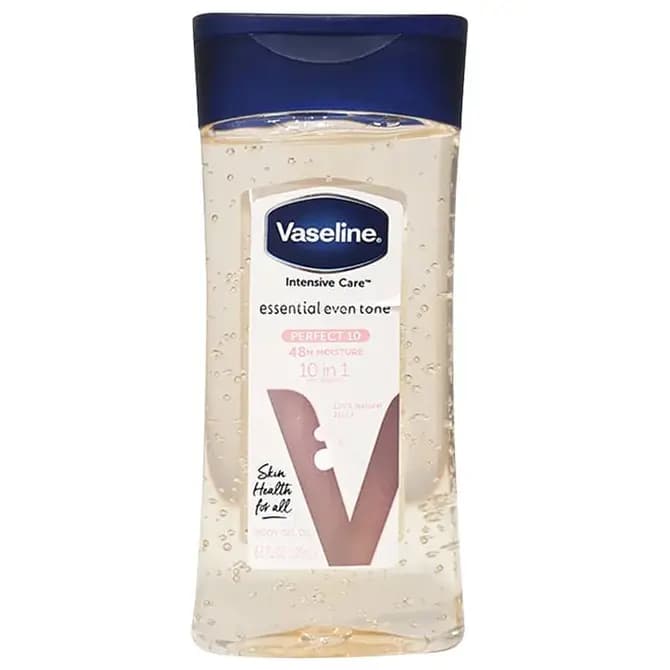 ژل روغن بدن وازلین اصل مدل روشن کننده و آبرسان عمیق ۲۰۰ میل Vaseline Essential Even Tone Body Gel Oil — تصویر ۳