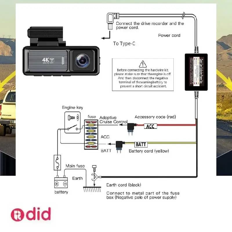 دوربین ثبت وقایع خودرو riolink مدل M6 4K WiFi با دوربین عقب — تصویر ۶