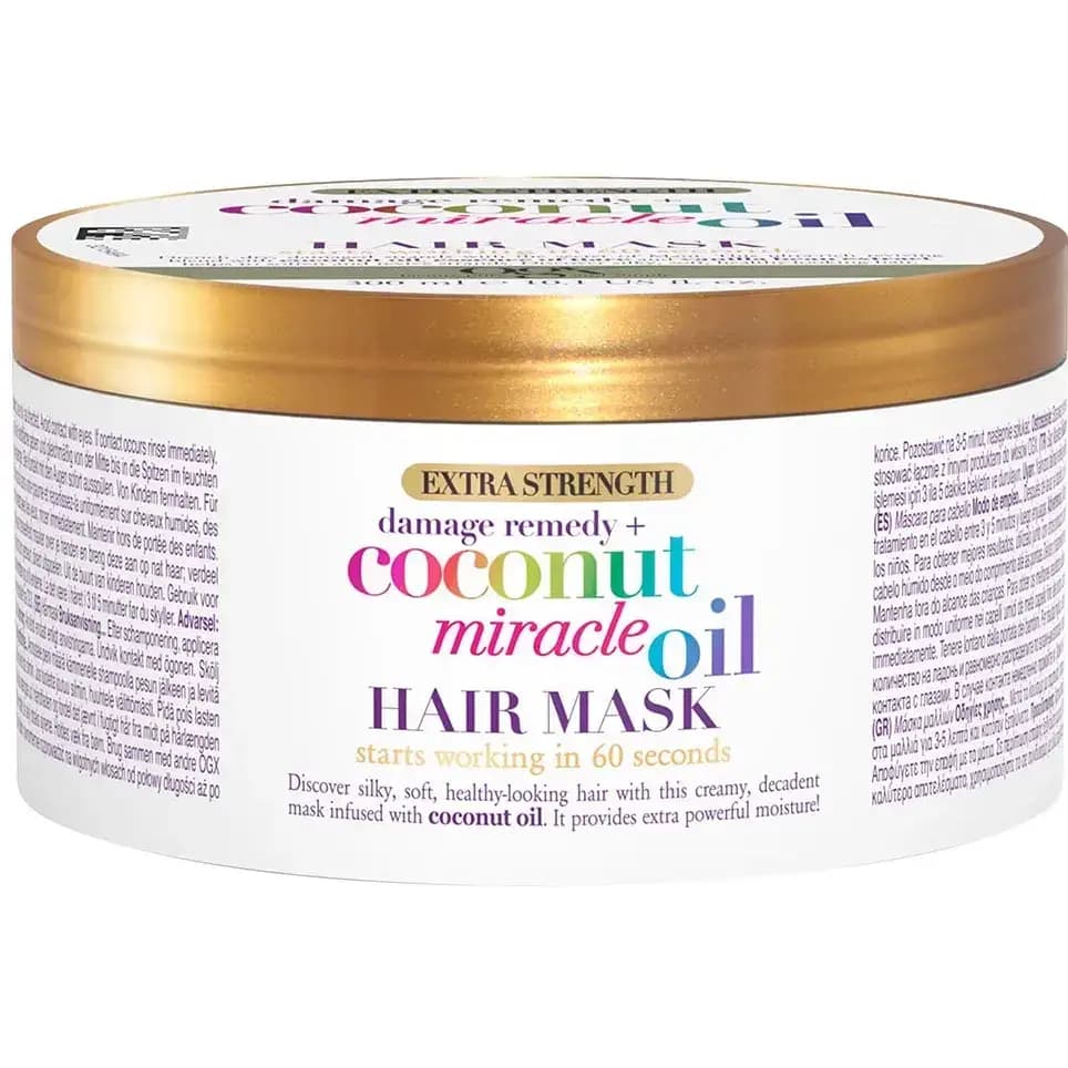 ماسک مو او جی ایکس ترمیم مو های آسیب دیده حاوی روغن نارگیل 300 میل OGX Coconut Miracle Oil — تصویر ۲