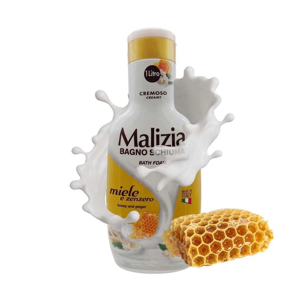 شامپو بدن مالیزیا مدل شیر و زنجبیل malizia bath foam Honey and Ginger — تصویر ۹