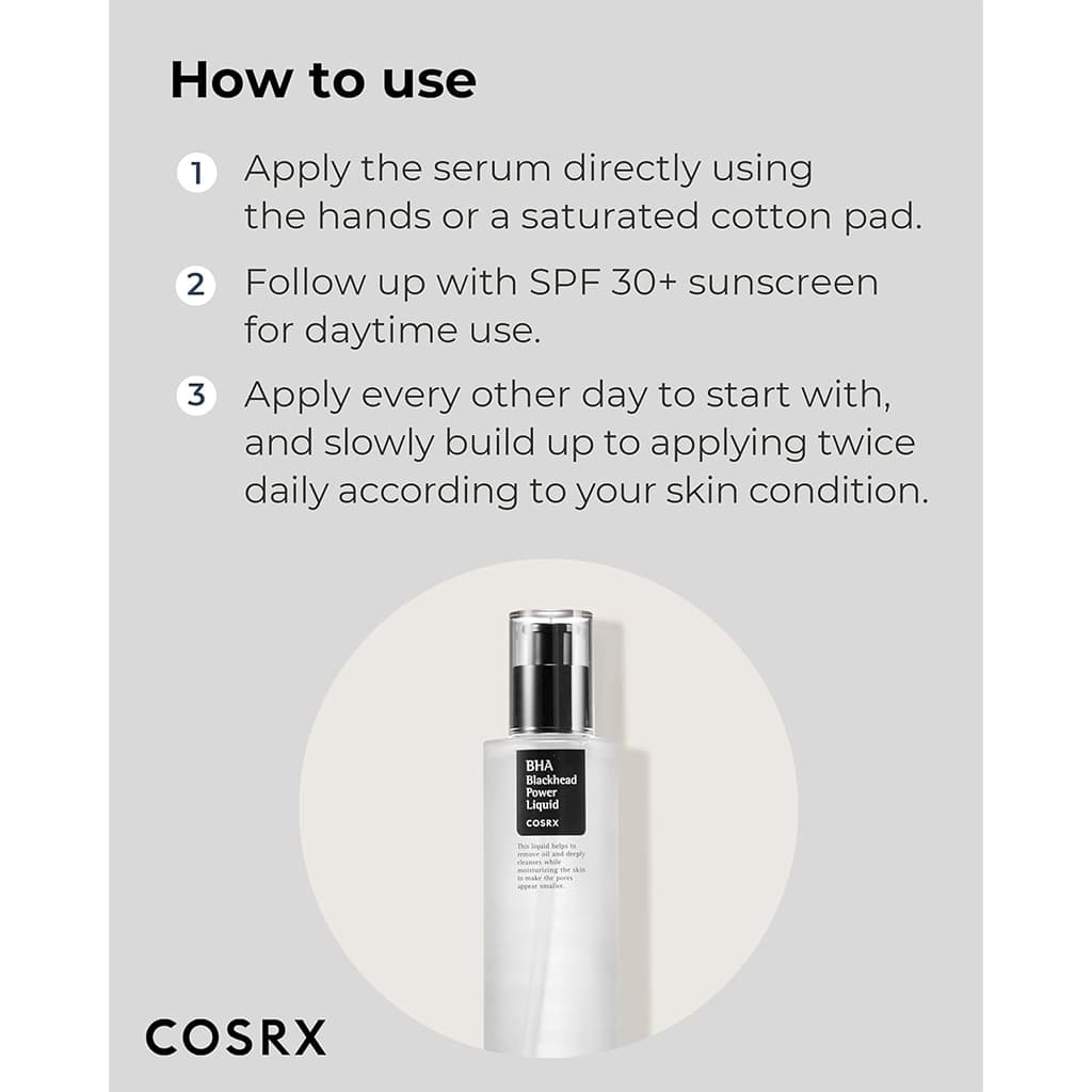 محلول ضدجوش سرسیاه کوزارکس COSRX BHA Blackhead Power Liquid — تصویر ۳