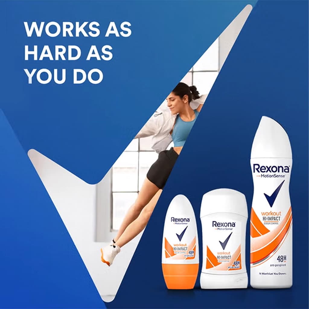 استیک ضد تعریق زنانه رکسونا نارنجی MotionSense Workout Hi-Impact 48H — تصویر ۱۰