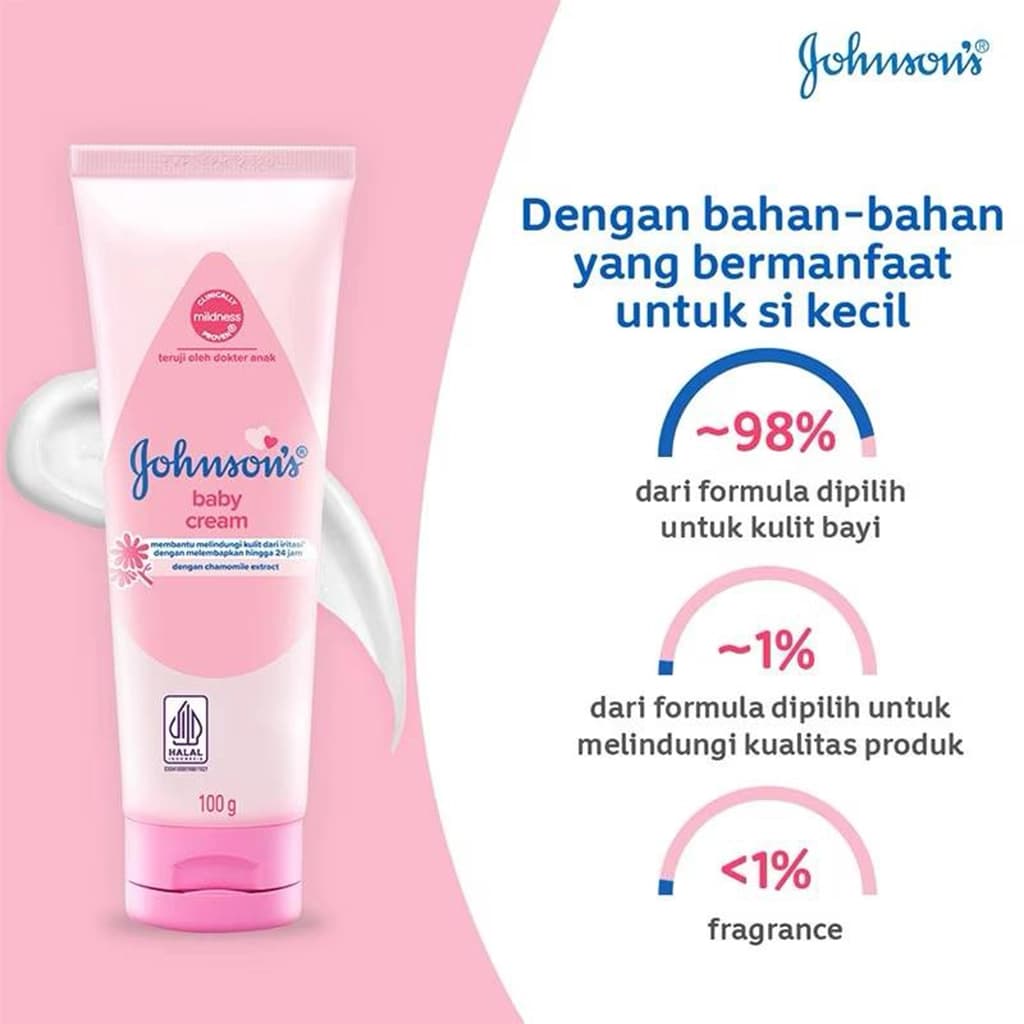 کرم کودک جانسون مدل Baby Cream مرطوبکننده ملایم مناسب پوست حساس — تصویر ۷