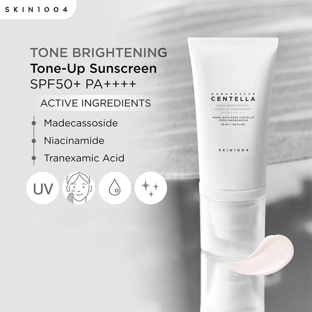 کرم ضدآفتاب توناپ و روشنکننده سنتلا ماداگاسکار | Centella Tone Brightening Tone-Up Sunscreen SPF50 — تصویر ۸