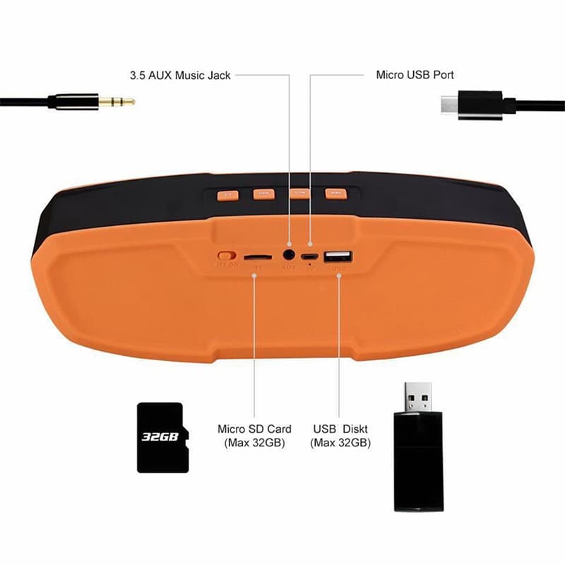 اسپیکر بلوتوثی قابل حمل دبلیو اس آ مدل WSA-834 — تصویر ۶