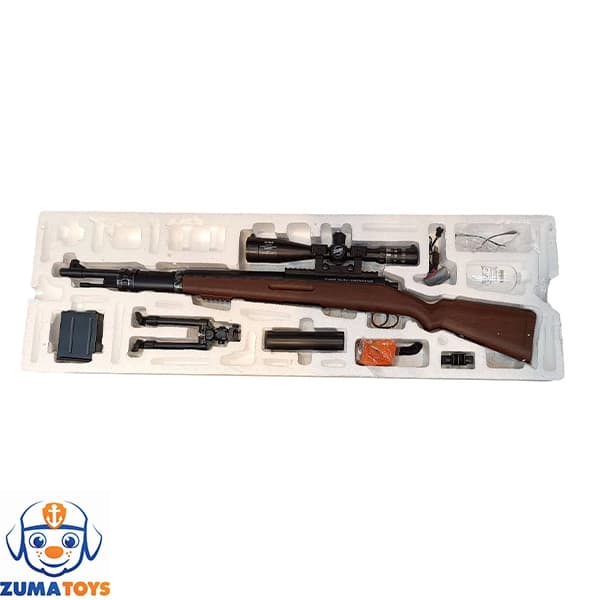 تفنگ اسنایپر k98 قناسه شارژی لوازم تیرژله ای 5573 — تصویر ۱۱