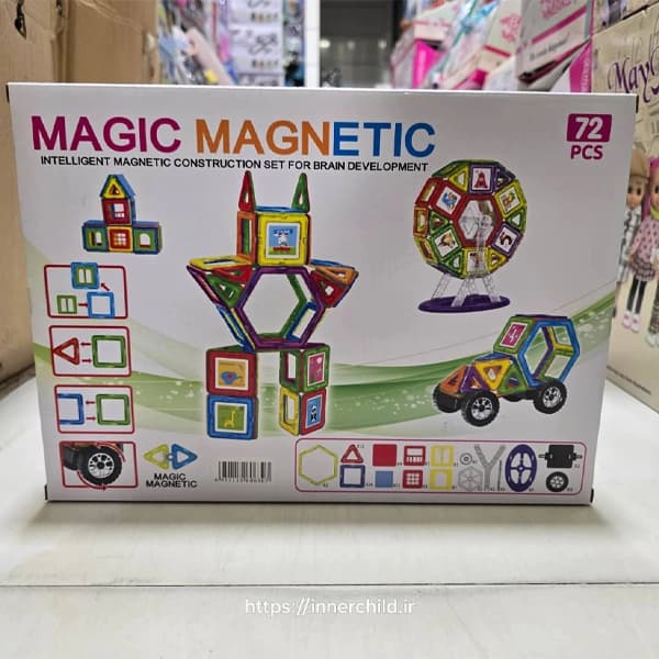 بلوک مگنت جادویی 72 قطعه – Magic Magnetic — تصویر ۸