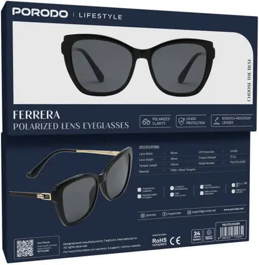 عینک آفتابی پرودو مدل Porodo Lifestyle Ferrera Polarized Lens Eyeglasses