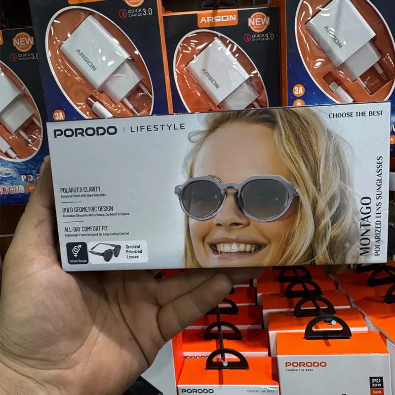 عینک آفتابی پلاریزه پرودو مدل Porodo Lifestyle Polarized Lens Sunglasses Montago — تصویر ۲