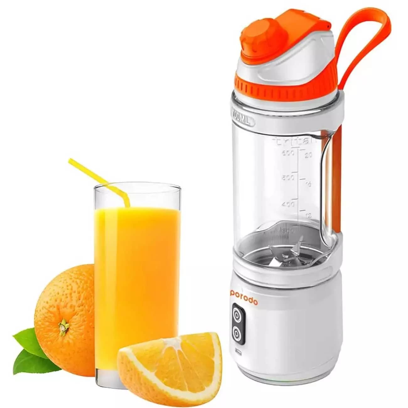 مخلوطکن و شیکر شارژی 700 میلیلیتر 240 وات پورودو PD-PBLNDR-WH — تصویر ۱۰