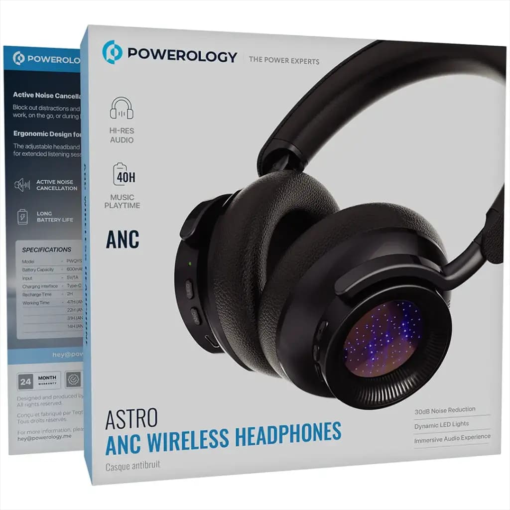 هدفون بی سیم مدل Astro ANC پاورولوژی Powerology Astro ANC Wireless Headphones