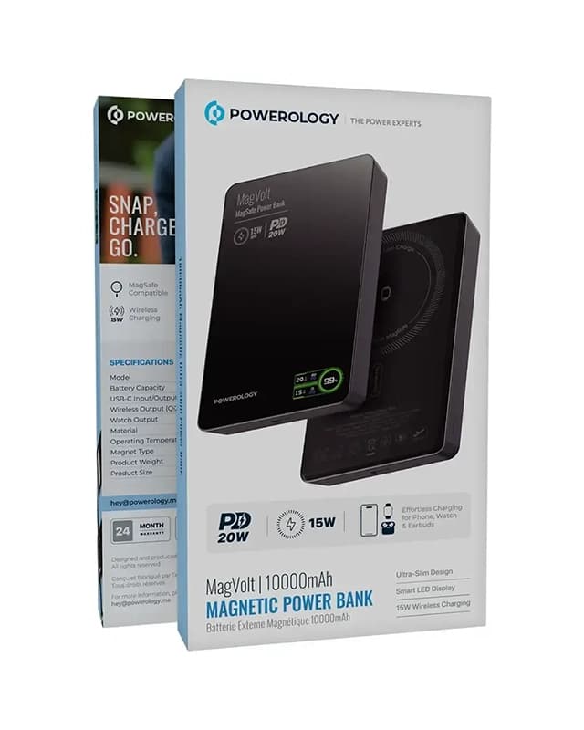 پاوربانک مگ سیف 5000 میلی آمپر پاورولوژی Powerology MagVolt 5000mAh Power Bank PPBCHA62 — تصویر ۲