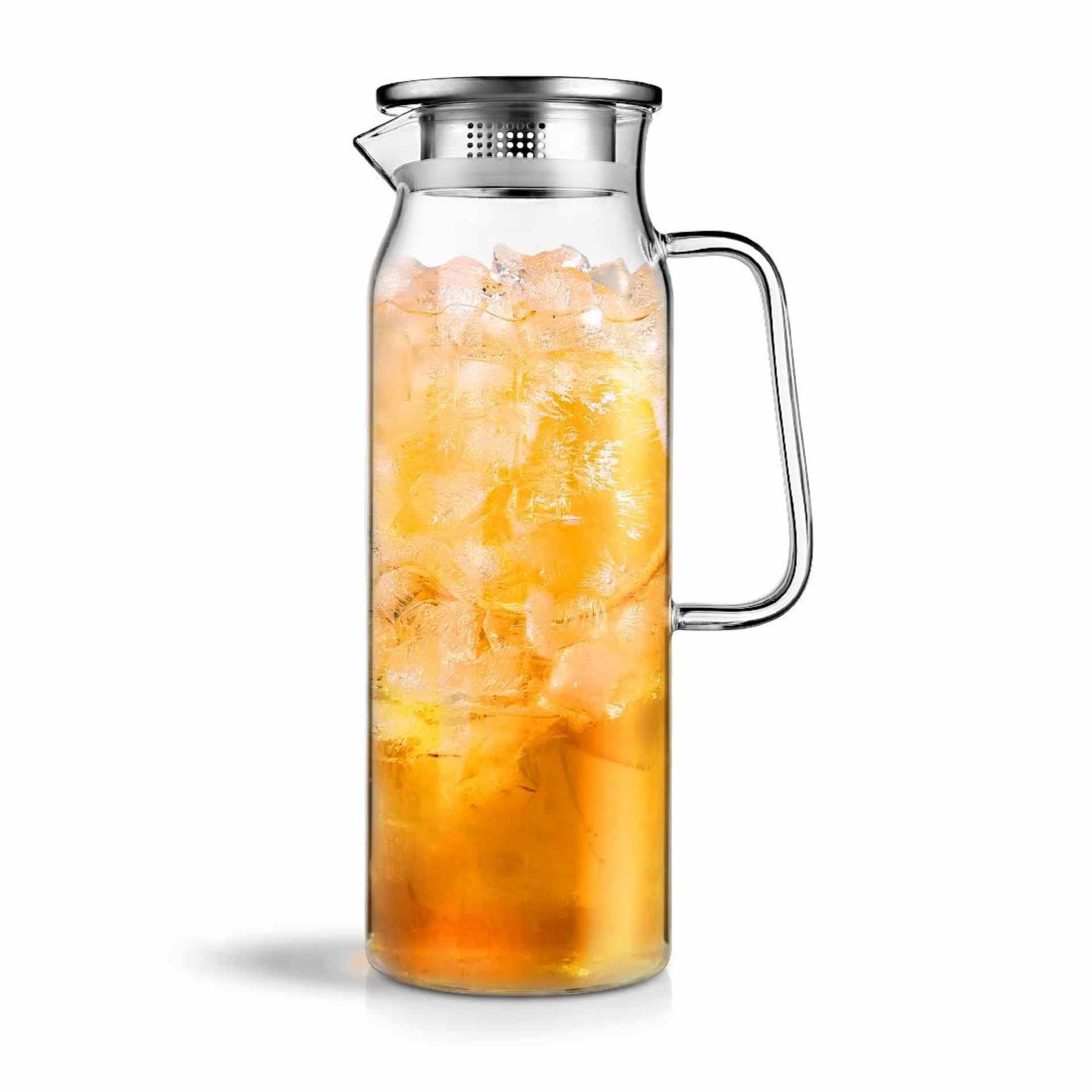 پارچ استوانه درب استیل بروسیلیکات 1.8 لیتر