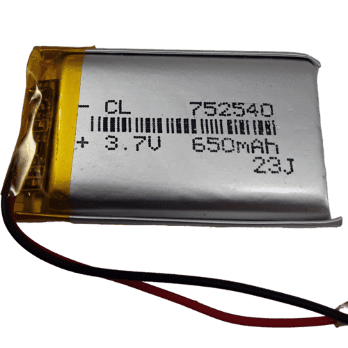 باتری پلیمری 3.7 ولت 650mAh 23J 752540