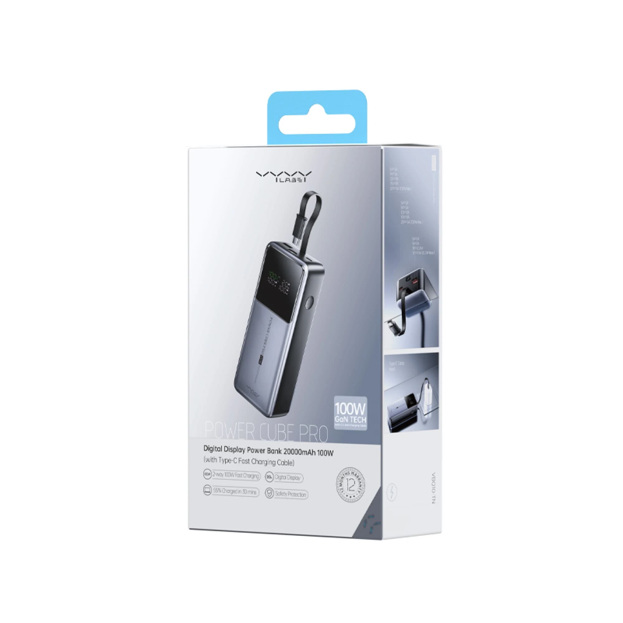 پاور بانک ویوی لبز Vyvylabs VBQ10-TN Power Cube Pro 20000mAh 100W Digital Display — تصویر ۳