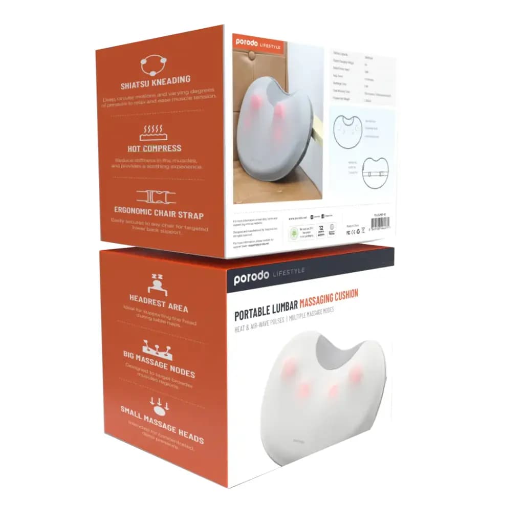 کوسن ماساژور پرودو مدل Porodo LSLMSP lumbar massage pillow — تصویر ۵
