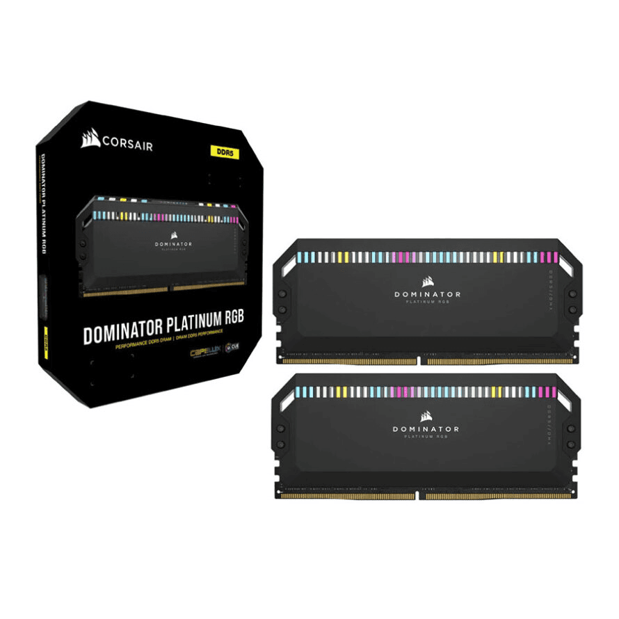 رم دسکتاپ CORSAIR مدل Dominator Platinum RGB Black 64GB 32GBx2 6400MHz — تصویر ۶
