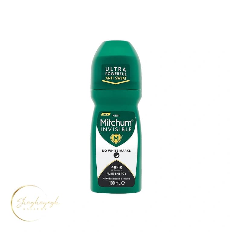 مام رول ضدتعریق مردانه 48 ساعته اینویزیبل پیور انرژی میچام 100میل Mitchum Men Invisible Pure Energy Anti-Perspirant Roll-On