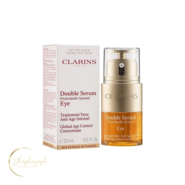سرم دور چشم ضدچروک کلارنس دابل سرم 20 میل Clarins Double Serum Eye Global Age Control Concentrate — تصویر ۲