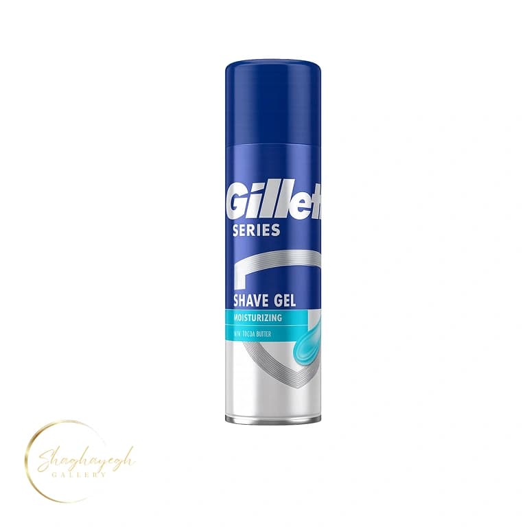 ژل اصلاح ژیلت سری Moisturising حاوی کره کاکائو حجم 200 میل Gillette Series Shave Gel Moisturising with Cocoa Butter — تصویر ۳