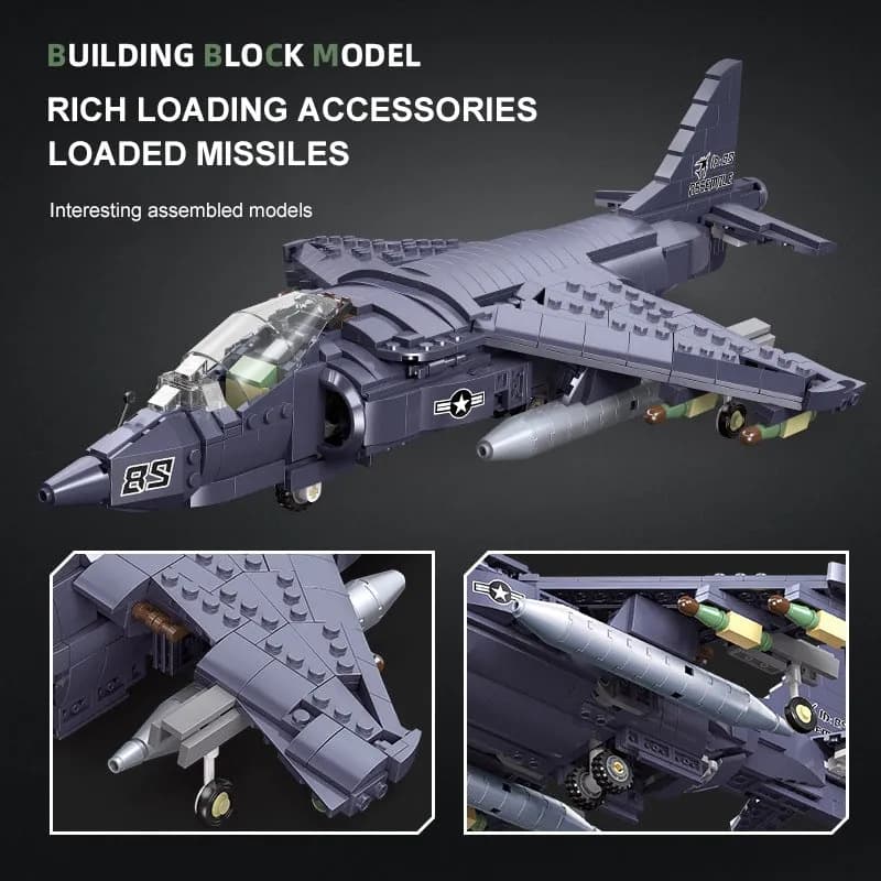 لگو هواپیمای جنگنده پیشرفته مدل AV-8II برند JIE STAR کد 61052 — تصویر ۸