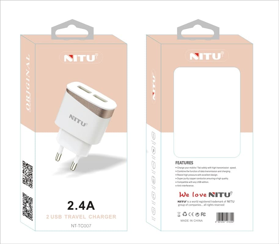شارژر دیواری نیتو مدل NT-TC007 به همراه کابل لایتنینگ — تصویر ۴