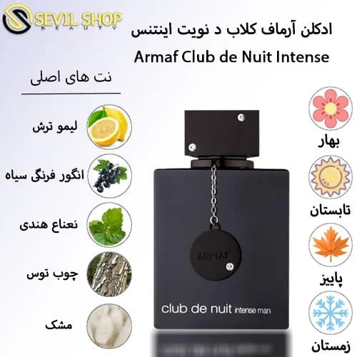 ادکلن آرماف کلاب د نویت اینتنس مردانه Armaf Club de Nuit Intense — تصویر ۴