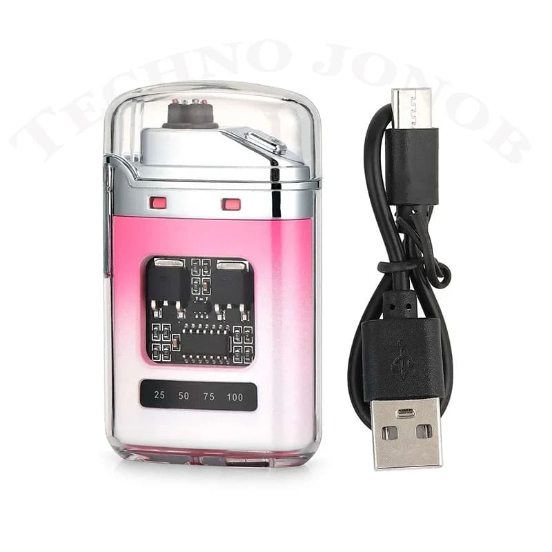 فندک پلاسمایی شارژی اورجینال چراغ دار با جعبه لوکس | Arc Lighter — تصویر ۱۱