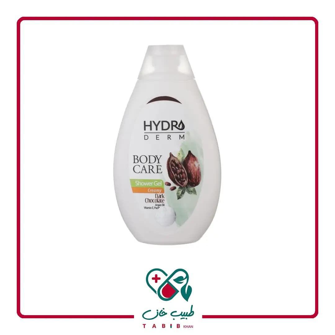 شامپو بدن کرمی هیدرودرم با رایحه شکلات تلخ 500 میلی لیتر/Hydroderm Dark Chocolate Creamy Shower Gel 500 Ml — تصویر ۲