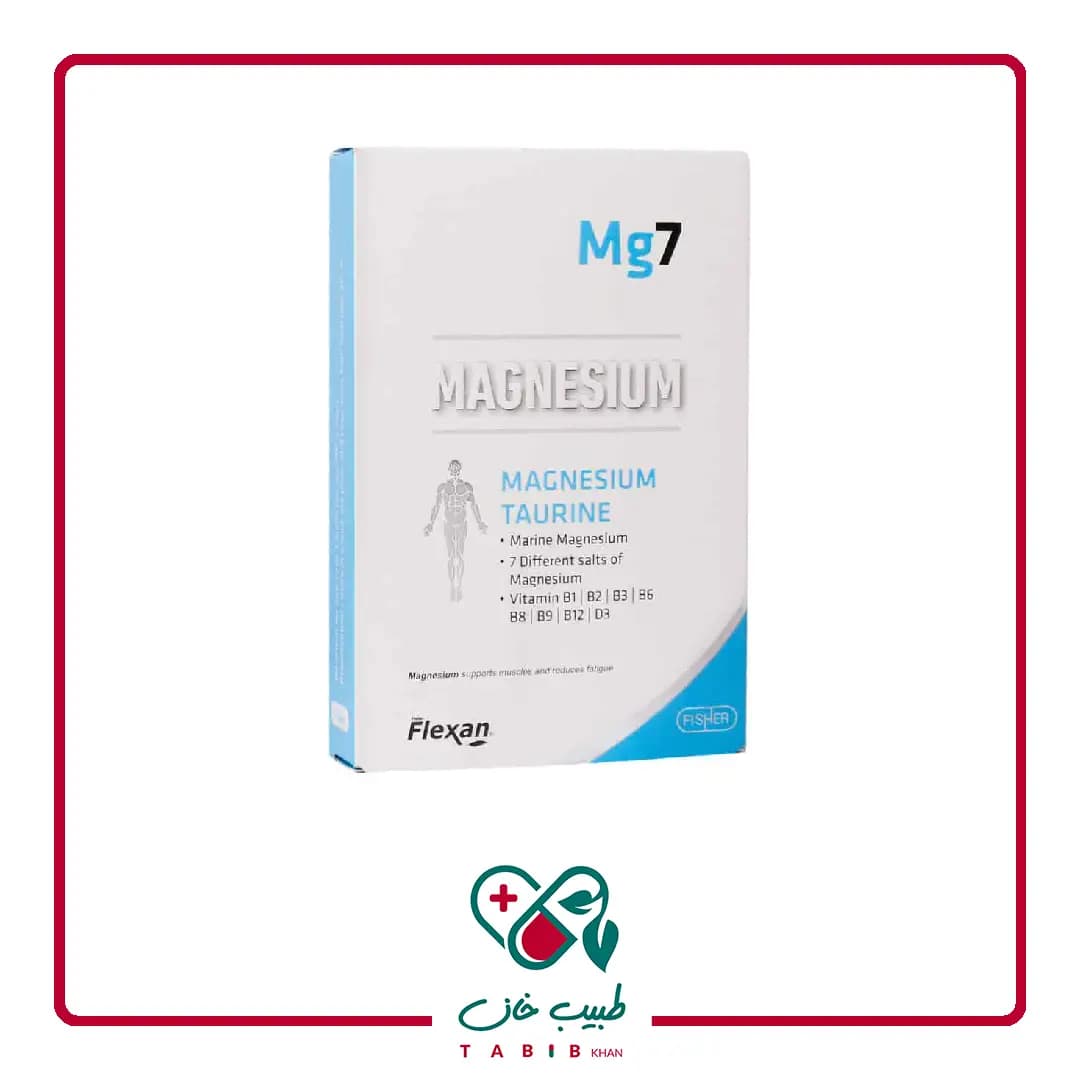 قرص منیزیم 7 فیشر فلکسان 30 عددی/Fisher Flexan Mg7 30 Tabs — تصویر ۲