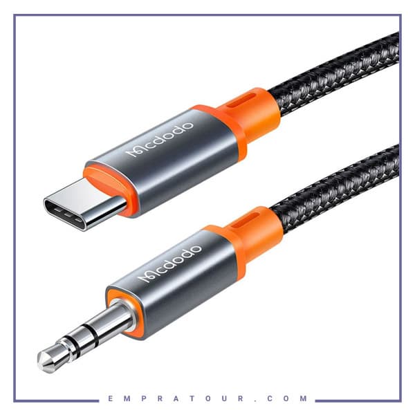 کابل تبدیل تایپسی به جک 3.5 مک دودو Mcdodo CA-0820 Castle Series Type-C to DC3.5 Male Cable — تصویر ۳