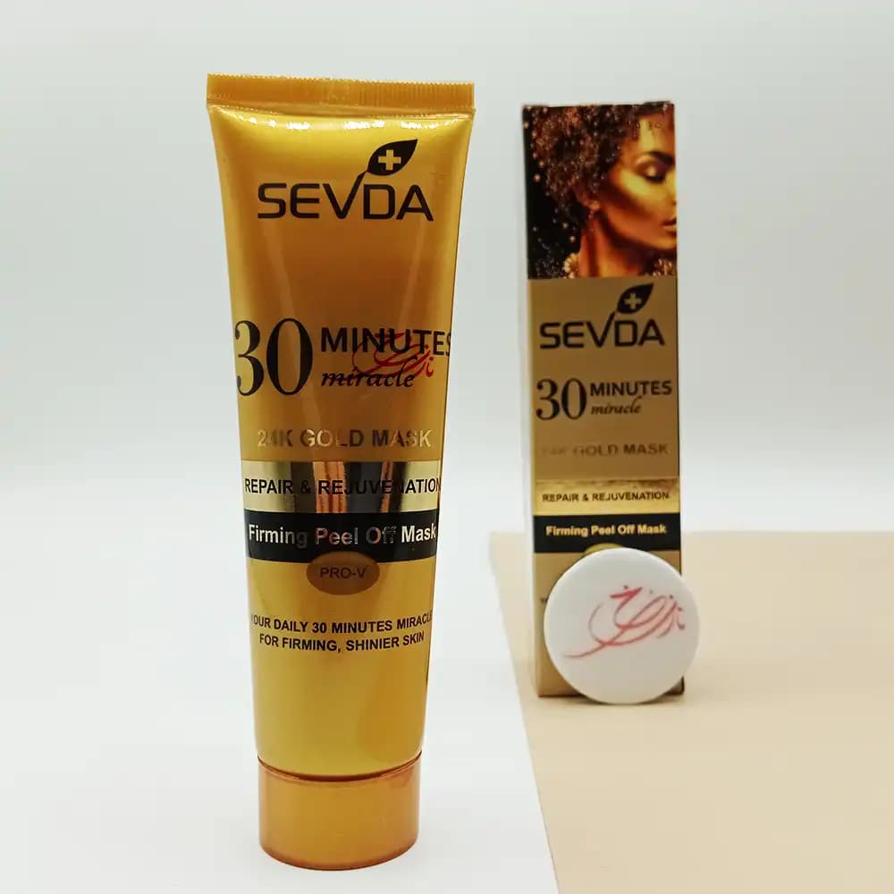 ماسک صورت طلا سودا SEVDA مدل کلاژن ساز و جوان کننده پوست حجم 100 میلی لیتری — تصویر ۷