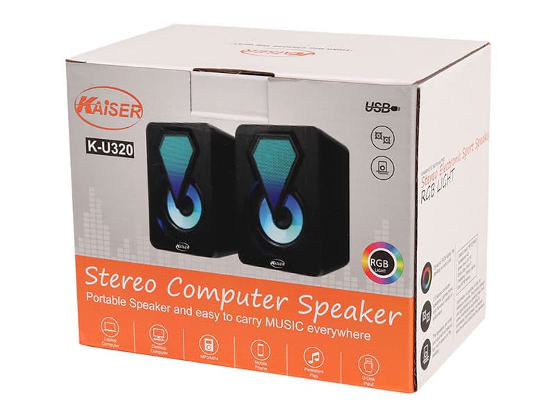 اسپیکر دوتیکه لپ تاپی کایز مدل Kaiser K-U320 — تصویر ۶