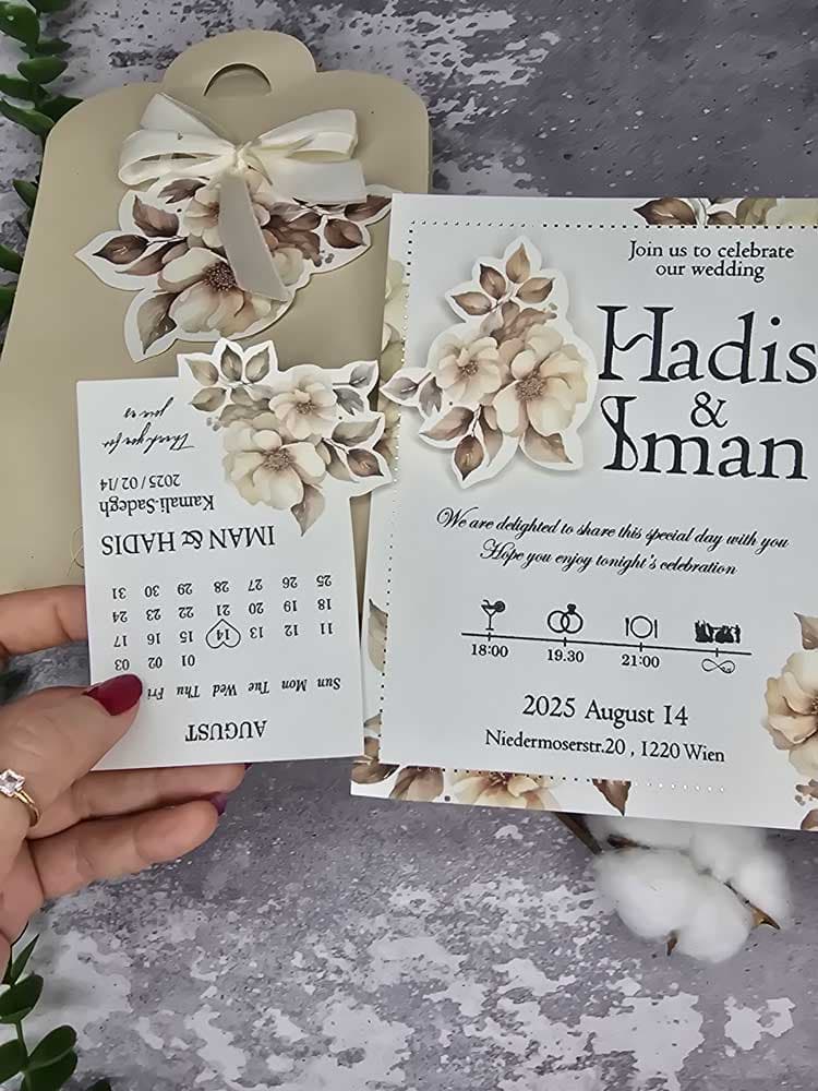 کارت عروسی کد M340 — تصویر ۴