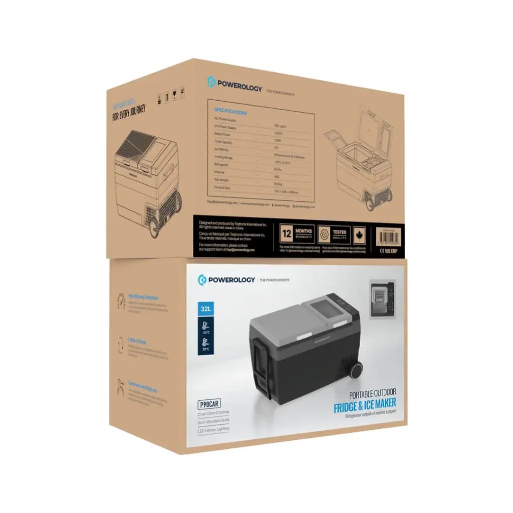 یخچال و یخساز پاورولوژی Powerology Portable Outdoor Fridge & Ice Maker P90CARFRZ — تصویر ۷