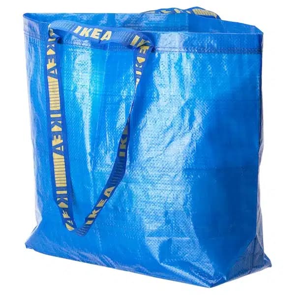 ساک دستی سایز متوسط ایکیا FRAKTA آبی 36 لیتری، 45x18x45 سانتیمتر — تصویر ۷