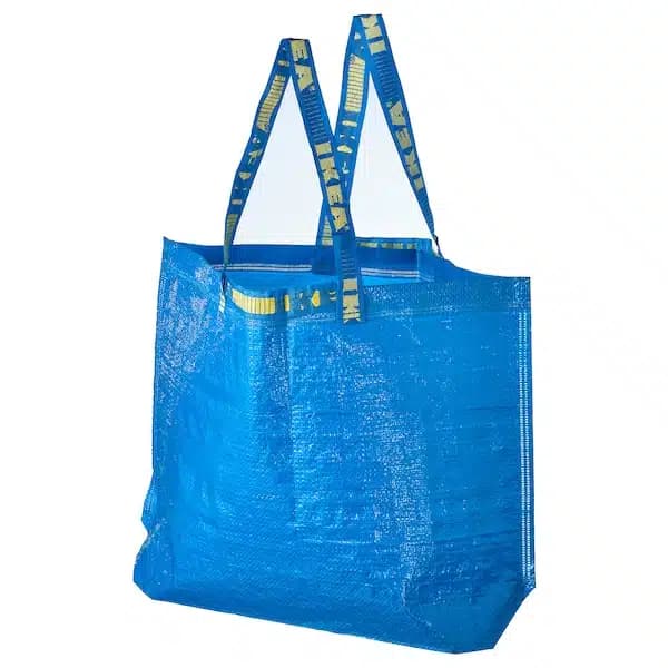 ساک دستی سایز متوسط ایکیا FRAKTA آبی 36 لیتری، 45x18x45 سانتیمتر — تصویر ۹