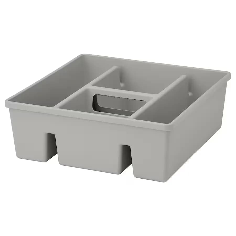 باکس نظم دهنده محفظه دار ایکیا FANGGRODA خاکستری روشن، 30x30x11 سانتیمتر — تصویر ۲
