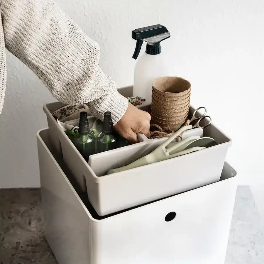 باکس نظم دهنده محفظه دار ایکیا FANGGRODA خاکستری روشن، 30x30x11 سانتیمتر — تصویر ۱۰