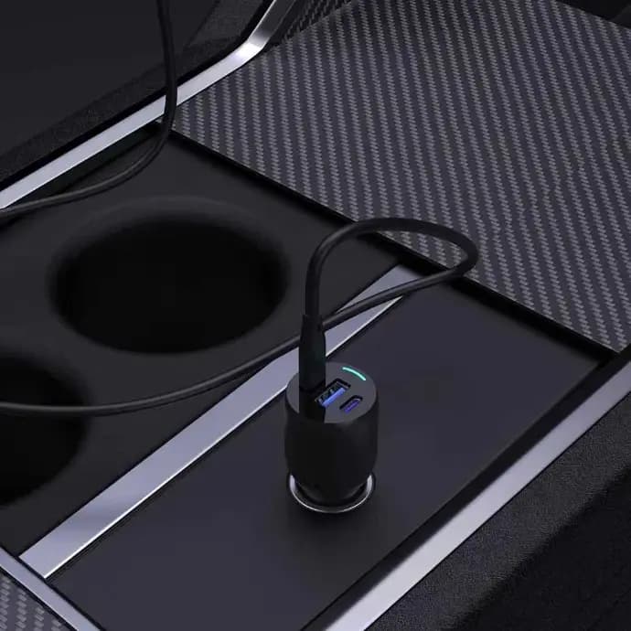 شارژر فندکی پاورولوژی خودرو Powerology PD65W + PD20W + QC18W LED Triple Ports Car Charger — تصویر ۷