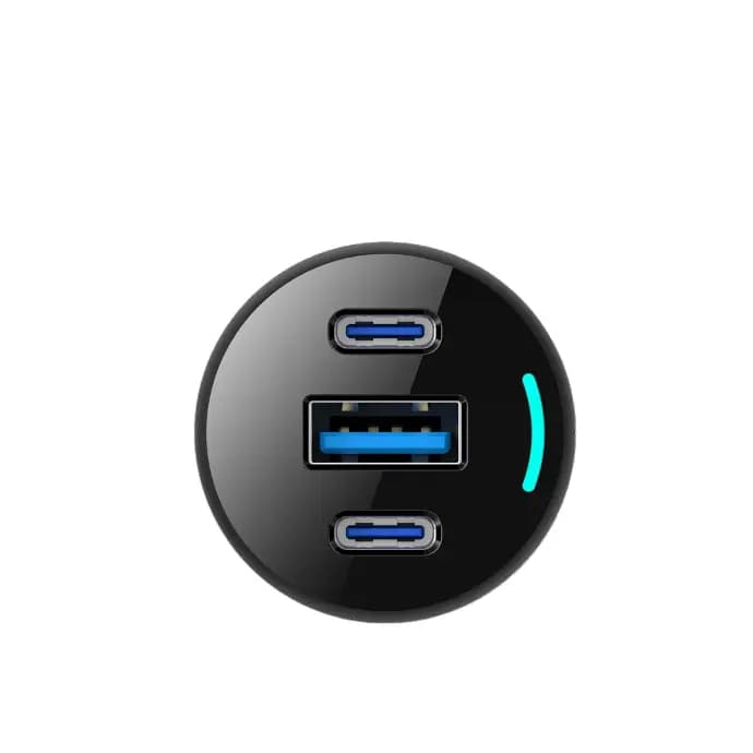 شارژر فندکی پاورولوژی خودرو Powerology PD65W + PD20W + QC18W LED Triple Ports Car Charger — تصویر ۶