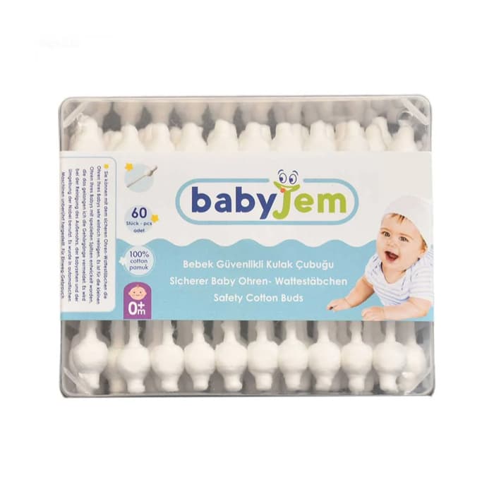 گوش پاک کن 60 عددی بیبی جم Baby Jem — تصویر ۲