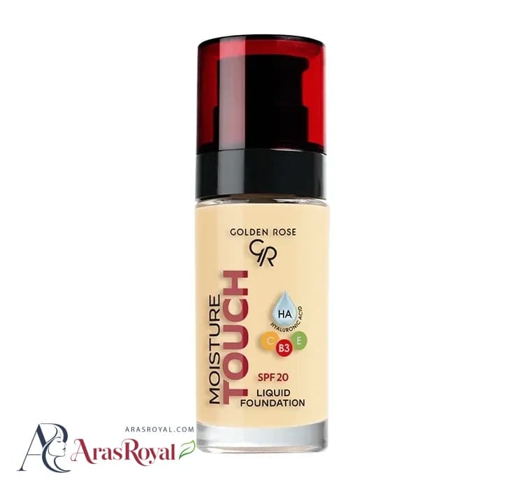 کرم پودر آبرسان گلدن رز مویسچر تاچ Golden Rose مدل Moisture Touch شماره 106 — تصویر ۱۲