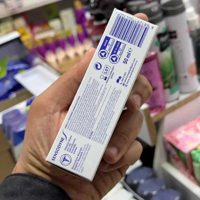 خمیر دندان سنسوداین Sensodyne ضد حساسیت وسفید کننده ملایم روزانه مدل Nourish حجم 50 میل — تصویر ۱۰