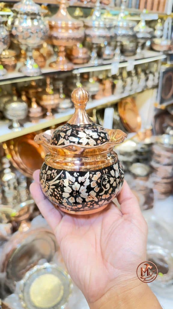قندان مسي گل بلبل — تصویر ۲