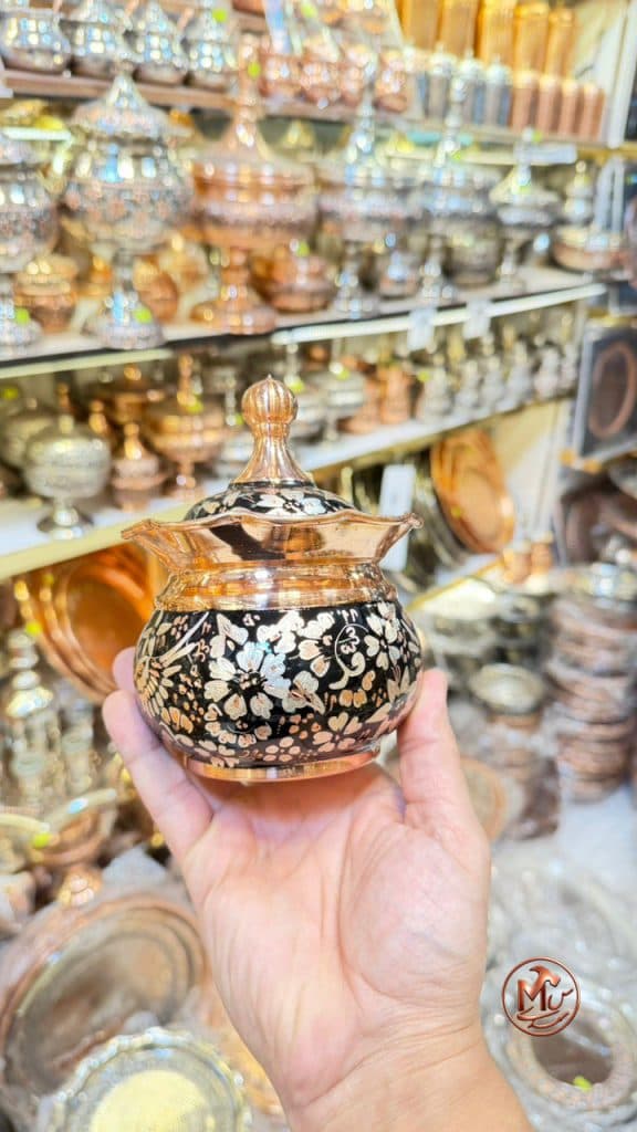 قندان مسي گل بلبل — تصویر ۳