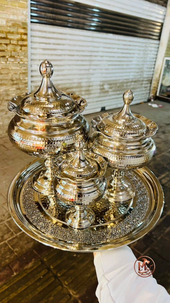 قندان و شکلات و اجیل خوری کروم — تصویر ۳