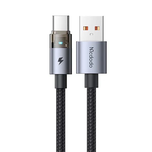 کابل شارژ تایپ سی 6 آمپر 1.2 متر مک دودو Mcdodo Transparent Cable CA-6890 — تصویر ۵