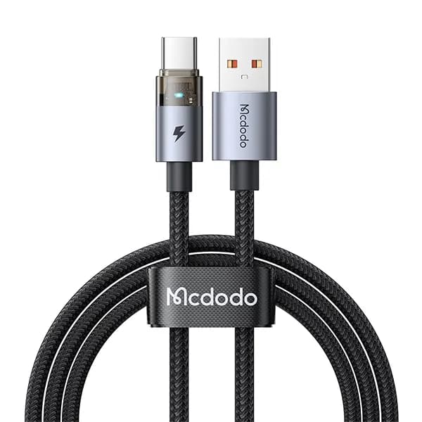 کابل شارژ تایپ سی 6 آمپر 1.2 متر مک دودو Mcdodo Transparent Cable CA-6890